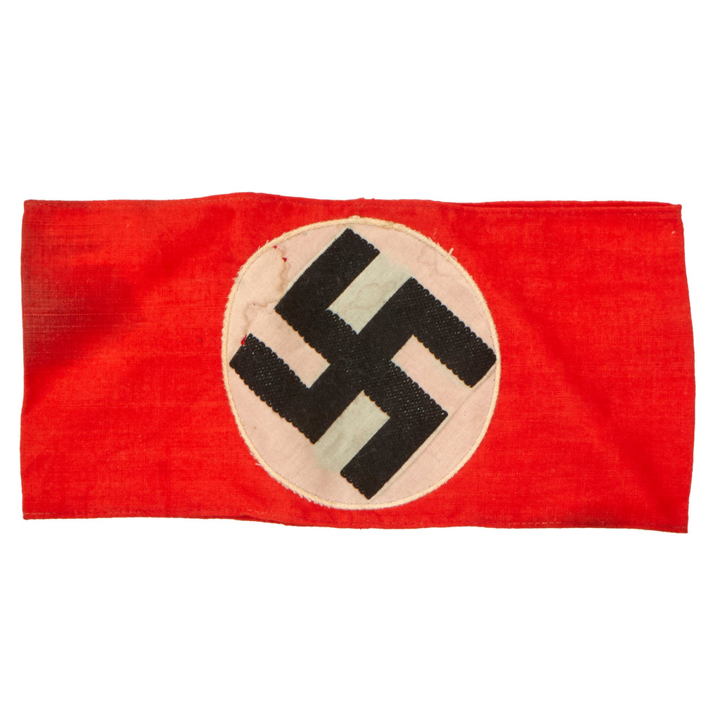 Original German WWII NSDAP & SA Multi-piece Cotton Armband with Embroidered Insignia Original Items