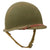 Original U.S. WWII Untouched M1 Fixed Bale Helmet with RARE Hood Rubber Co. Low Pressure Liner - Liner Chinstrap Stuck to Rim Original Items