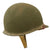 Original U.S. WWII Untouched M1 Fixed Bale Helmet with RARE Hood Rubber Co. Low Pressure Liner - Liner Chinstrap Stuck to Rim Original Items