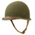Original U.S. WWII Untouched M1 Fixed Bale Helmet with RARE Hood Rubber Co. Low Pressure Liner - Liner Chinstrap Stuck to Rim Original Items