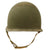Original U.S. WWII Untouched M1 Fixed Bale Helmet with RARE Hood Rubber Co. Low Pressure Liner - Liner Chinstrap Stuck to Rim Original Items