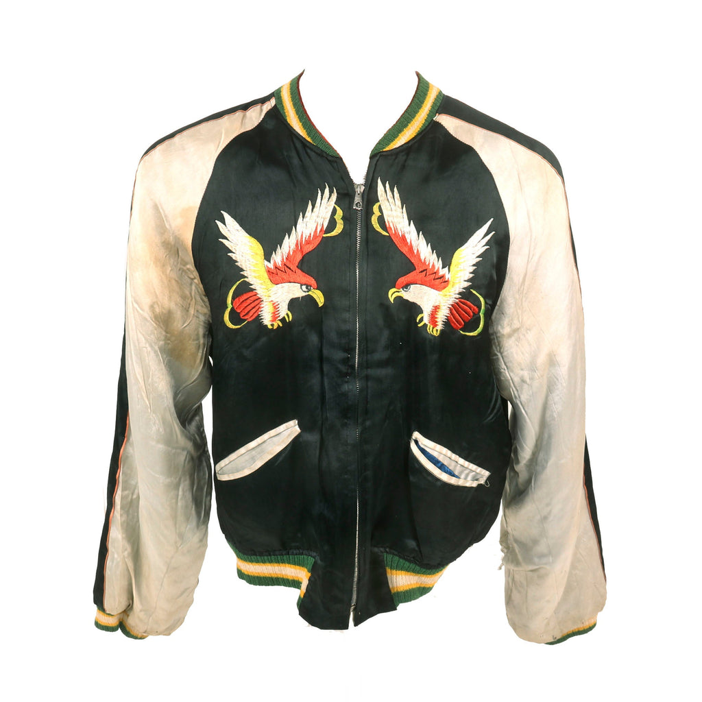 Original U.S. Vietnam War Japanese Made Double-Sided Sukajan Tour Jacket with Tiger & Birds Original Items