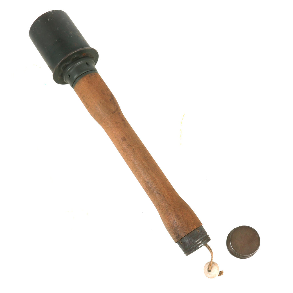 Original German WWII Inert M24 Stick Grenade by Domininghaus & Richard Rinker with Pull Bead - Stielhandgranate Original Items