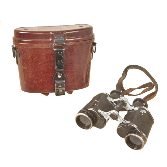 Original German WWII 6x30 Dienstglas Binoculars with Bakelite Case by Srb & Stys Fabrik Präziser Messinstrumente Original Items