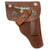 Original WWII German .32 Caliber Preßstoff Pistol Holster with G.I. Applied Panzer Skulls & Eagle Insignia Original Items