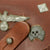 Original WWII German .32 Caliber Preßstoff Pistol Holster with G.I. Applied Panzer Skulls & Eagle Insignia Original Items