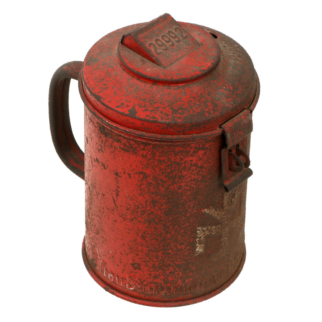 Original German WWII NSV Public Welfare Gau Süd Hannover–Braunschweig Donation Can by Westermann & Co Neheim-Ruhr with Side Handle Original Items
