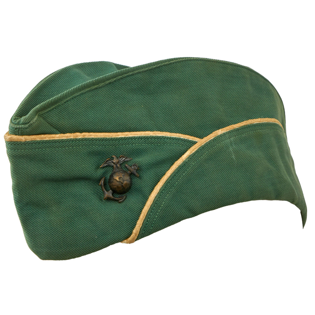 Original U.S. WWII Marine Corps USMC Named Women's Overseas Cap - Corporal Nathalie Klingbeil Original Items