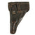 Original German WWII Walther P38 Black Pebble Grain Softshell Holster by Moll, Lederwarenfabrik - Dated 1944 Original Items