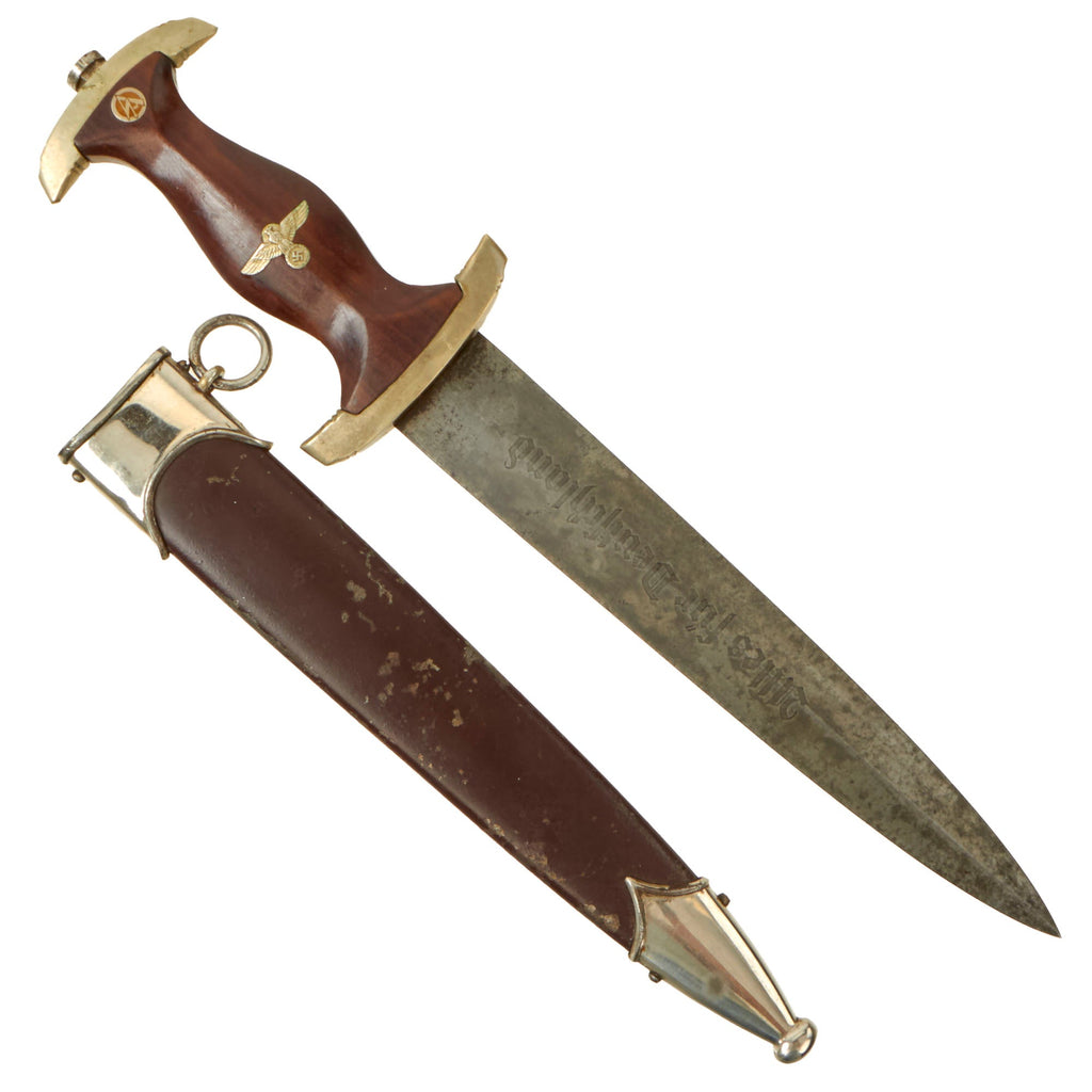 Original German WWII 1938 dated SA Dagger by Gottlieb Hammesfahr & Co. with Scabbard - RZM M.7/67/38. Original Items