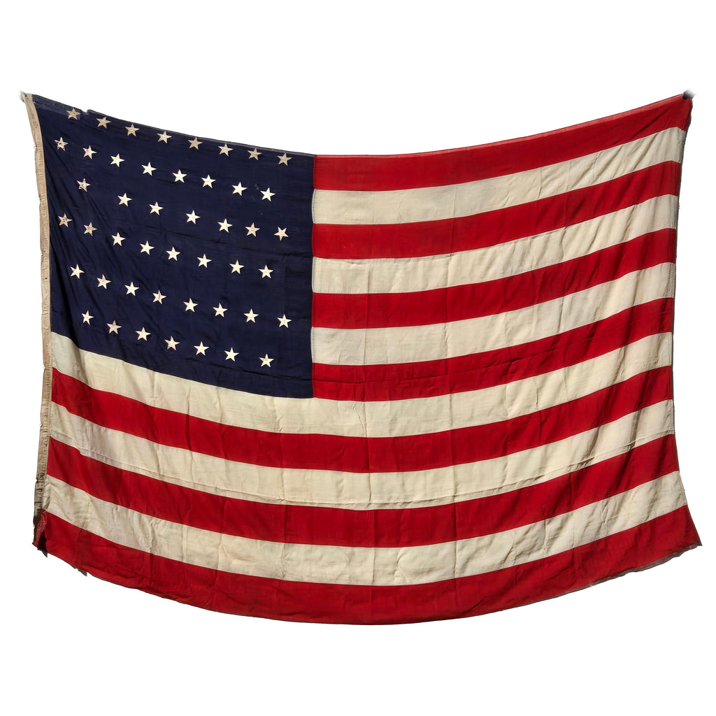 Original U.S. Pre-WWI 46 Star Multi-Piece Cloth National Flag Marked Apgar Bros - 8 x 11 Feet Original Items