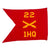 Original U.S. WWII 22nd Field Artillery 1st Battalion Headquarters Swallowtail Guidon - Invasion of Normandy - 19 x 27” Original Items