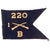 Original U.S. WWII 220th Infantry Regiment 1st Battalion Company B Swallowtail Guidon Pennant Original Items
