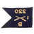 Original U.S. WWII 220th Infantry Regiment 1st Battalion Company B Swallowtail Guidon Pennant Original Items