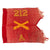 Original U.S. WWII 212th Artillery Group Battery A Swallowtail Guidon Pennant - Heavily Flown & Worn - 20 x 24” Original Items