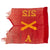 Original U.S. WWII 212th Artillery Group Battery A Swallowtail Guidon Pennant - Heavily Flown & Worn - 20 x 24” Original Items