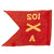 Original U.S. WWII 26th Infantry Division 102nd Field Artillery Battery A Swallowtail Guidon Pennant - Combat in Northern France, Rhineland, Ardennes-Alsace, & Central Europe Original Items