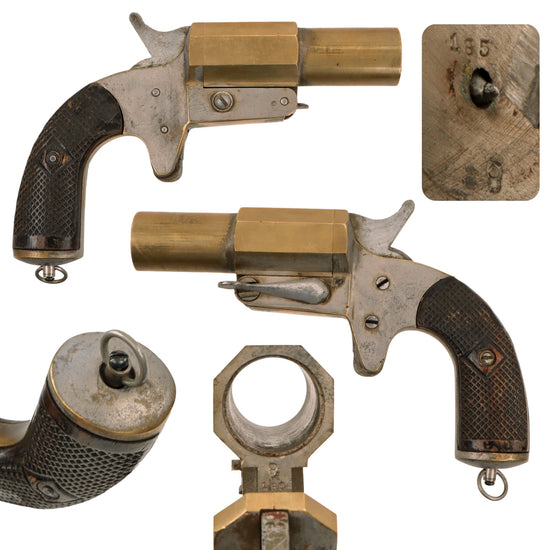 Original French WWI Model 1917 Flare Signal Pistol with Flaming Bomb Stamps - Serial 185 Original Items