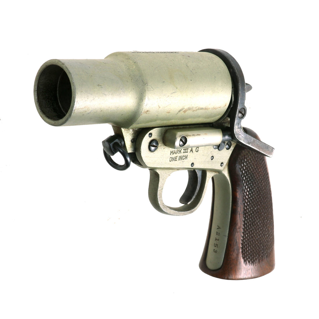 Original U.S. Lend-Lease British MkIII AG Signal Flare Pistol by Harrington & Richardson - Serial Number A2153 Original Items