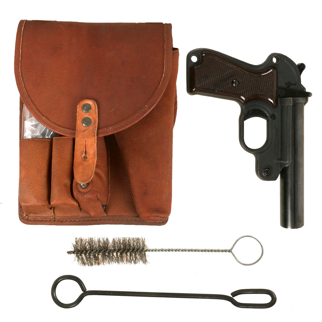 Original West German M/61 Leuchtpistol 26.5mm Signal Flare Pistol by Geco with Holster & Cleaning Rod - Dated 1964 Original Items