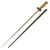 Original French WWI Lebel M.1886/93/07 Brass Handle Cruciform Épée Bayonet with Scabbard Original Items