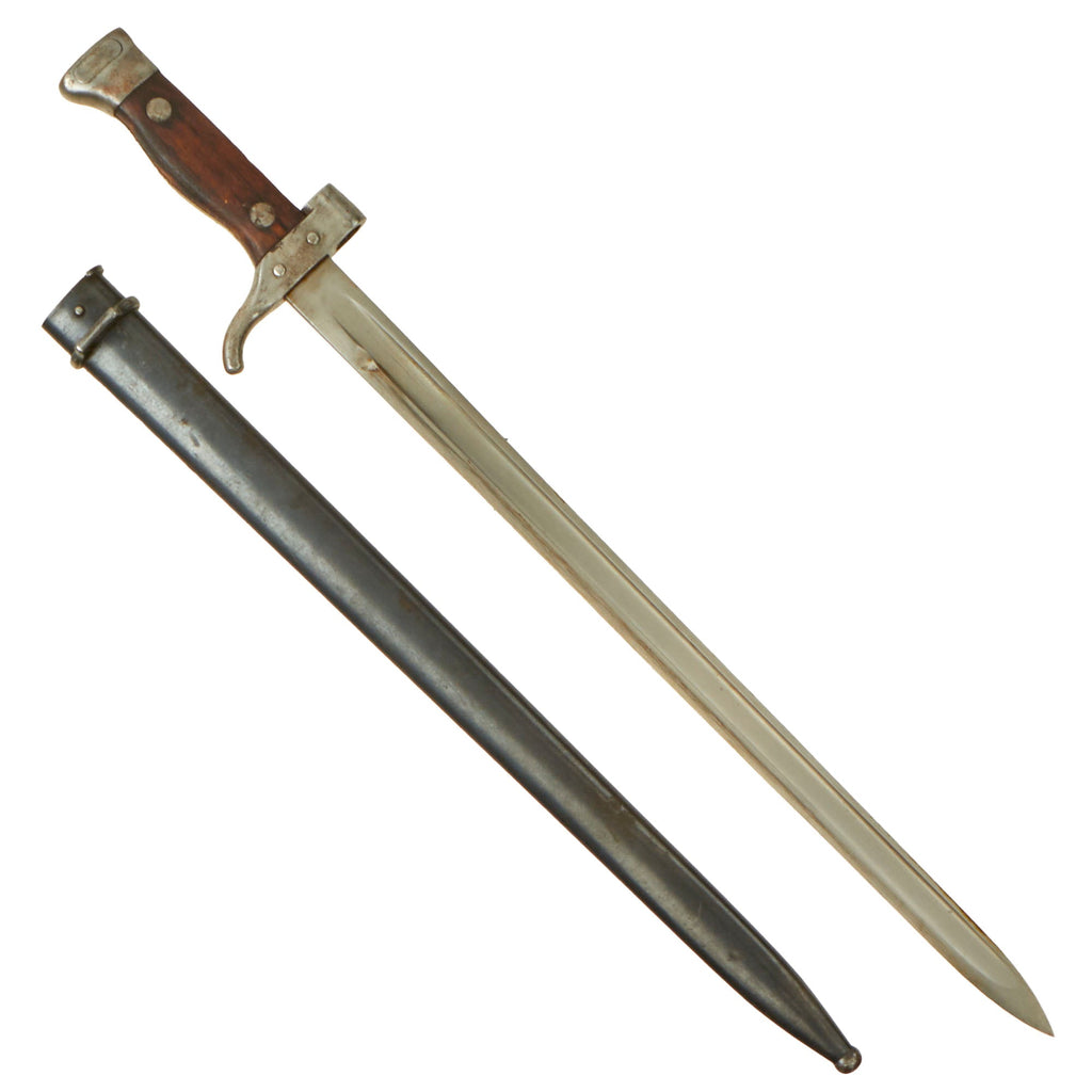 Original French WWI Era M1892 Sword Bayonet and Scabbard For The 8mm Mannlicher-Berthier M1890 Carabine de Cavalerie (Cavalry Carbine) Original Items