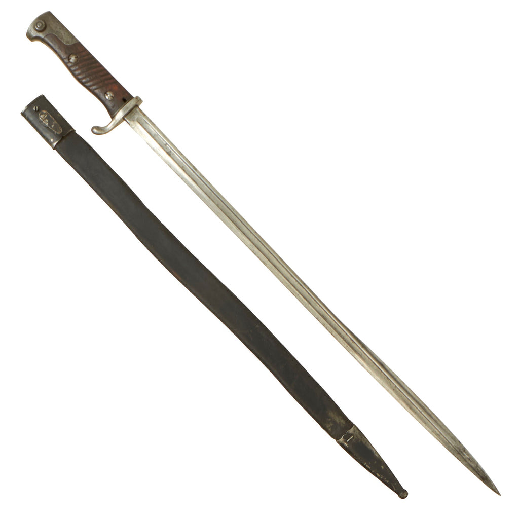 Original German WWI M1898 n/A Gew 98 Seitengewehr Bayonet by Simson & Co. with Scabbard Unit Marked to Infanterie-Regiment Nr. 74 Original Items