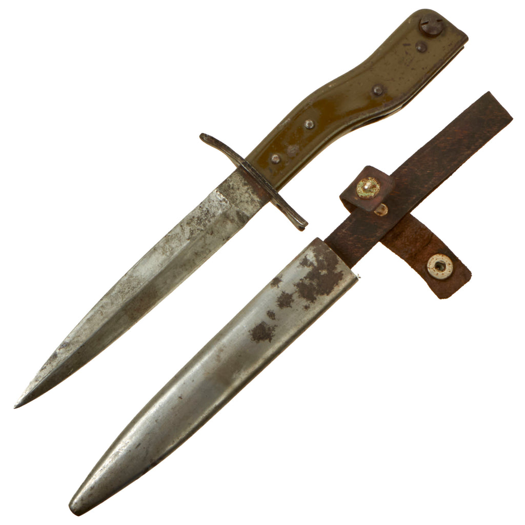 Original Imperial German WWI DEMAG Style Crank Handle Ersatz Trench Knife Bayonet with Scabbard Original Items
