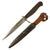 Original German WWI Trench Fighting Knife with Ribbed Grips & Original Rolled Steel Scabbard Original Items
