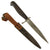 Original German WWI Trench Fighting Knife with Ribbed Grips & Original Rolled Steel Scabbard Original Items