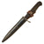 Original German WWI Trench Fighting Knife with Ribbed Grips & Original Rolled Steel Scabbard Original Items