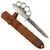 Original U.S. WWII Rare Named Everitt Green Handle Knuckle Fighting Knife with Matching Named Scabbard Original Items