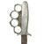 Original U.S. WWII Rare Named Everitt Green Handle Knuckle Fighting Knife with Matching Named Scabbard Original Items