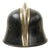 Original German WWII M34 Square Dip Fire Protection Police Helmet with Double Decals & Comb - Feuerwehr Original Items