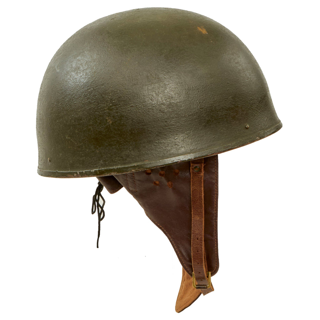 Original WWII British 1945 Dated MkI Dispatch Rider Helmet by Briggs Motor Bodies Ltd. - Size 7 Original Items