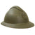 Original French WWII M1926 Adrian Helmet with Liner and Chinstrap - Olive Green Original Items