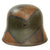 Original Imperial German WWI M16 Stahlhelm Helmet with Panel Camouflage Paint and Partial Leather Liner - Rare Maker W66 Original Items