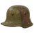 Original German WWI M16 Stahlhelm Helmet with Panel Camouflage Paint & Full M17 Liner with Detached Chinstrap - Marked BF64 Original Items