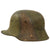 Original German WWI M16 Stahlhelm Helmet with Panel Camouflage Paint & Full M17 Liner with Detached Chinstrap - Marked BF64 Original Items