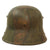 Original German WWI M16 Stahlhelm Helmet with Panel Camouflage Paint & Full M17 Liner with Detached Chinstrap - Marked BF64 Original Items