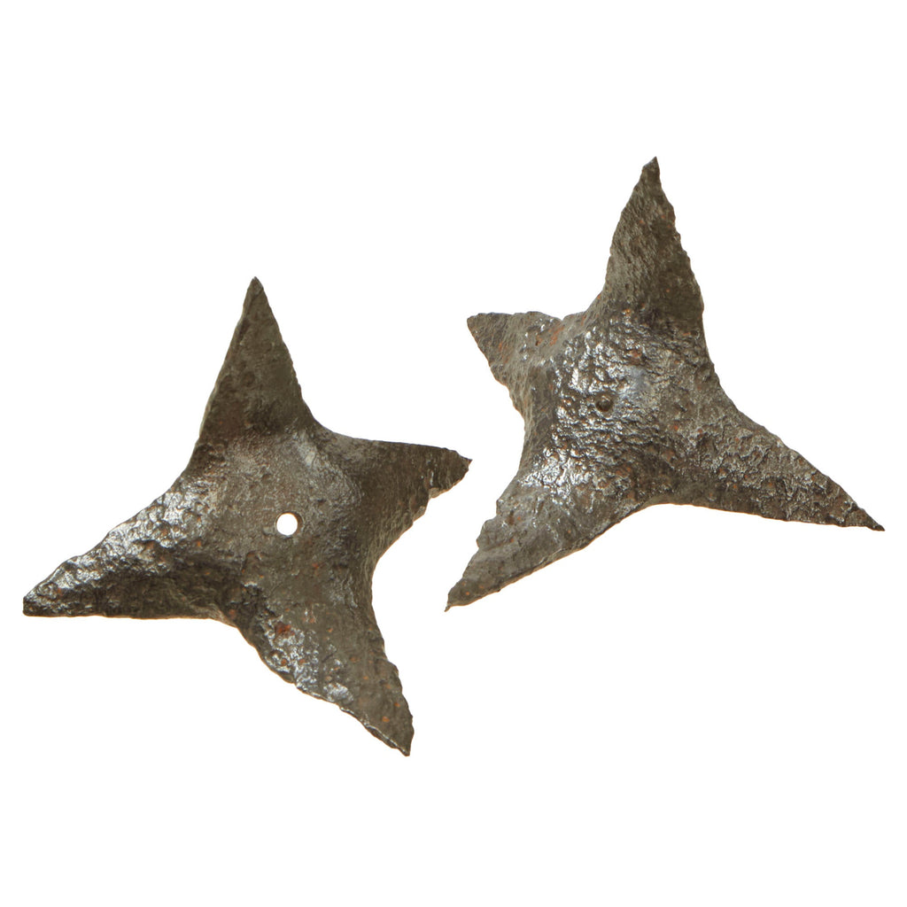 Original Imperial German WWI Pair of Anti-Cavalry Spike Caltrops - Possibly Ground Dug Original Items