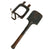 Original Imperial German WWI Short Entrenching Tool Shovel with Leather Carrier with Maker’s Mark Original Items