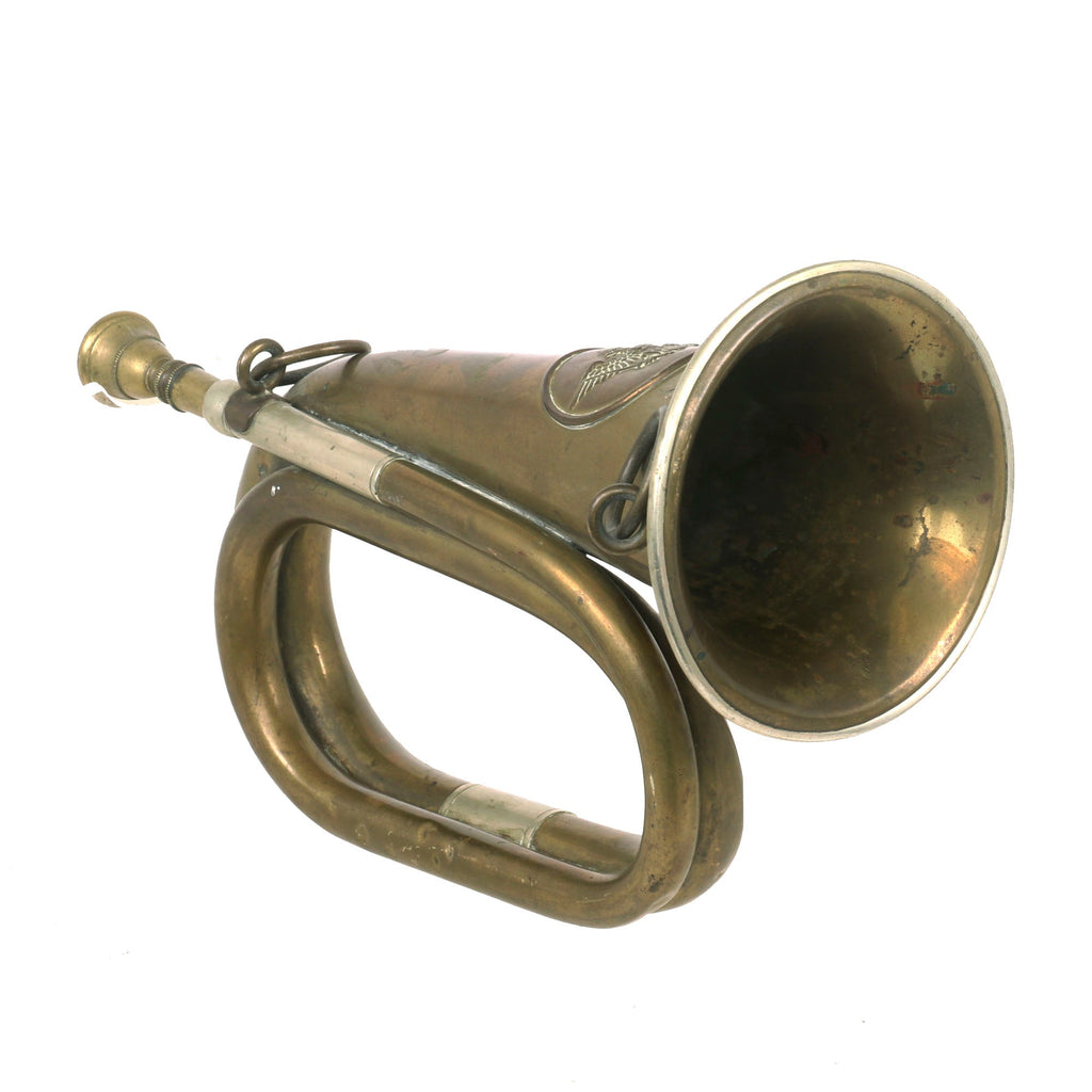 Original Imperial German WWI Military Bugle Bearing Prussian Crest - circa 1914 Original Items