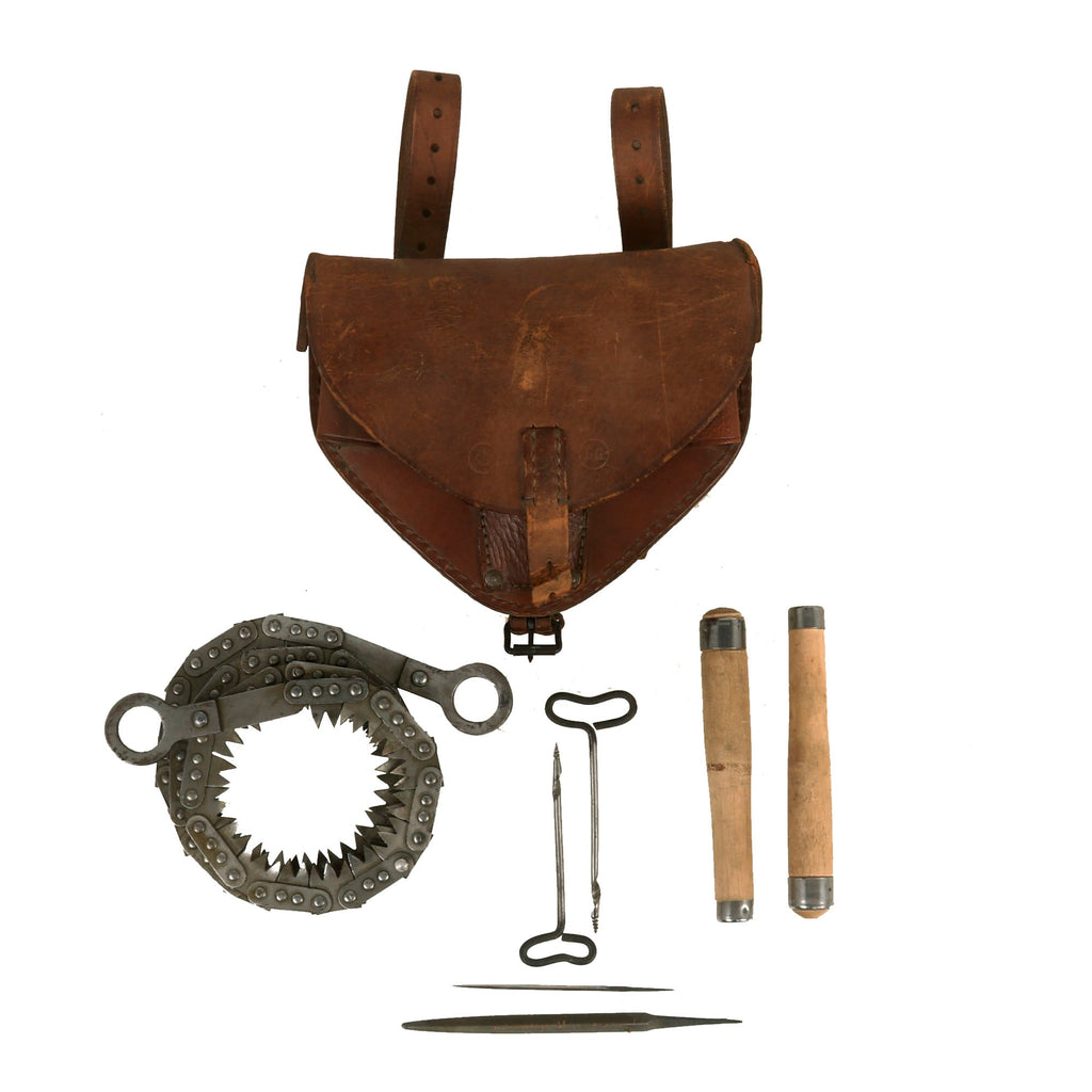 Original Imperial German M1905 Folding Saw in Original Carrying Case with Tools Original Items