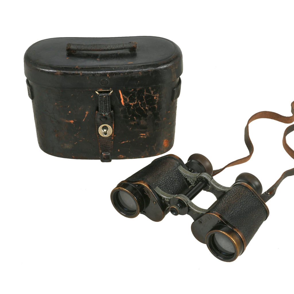 Original Imperial German WWI Named 48th (4th Royal Saxon) Field Artillery Engraved Binoculars & Case by Carl Zeiss Original Items