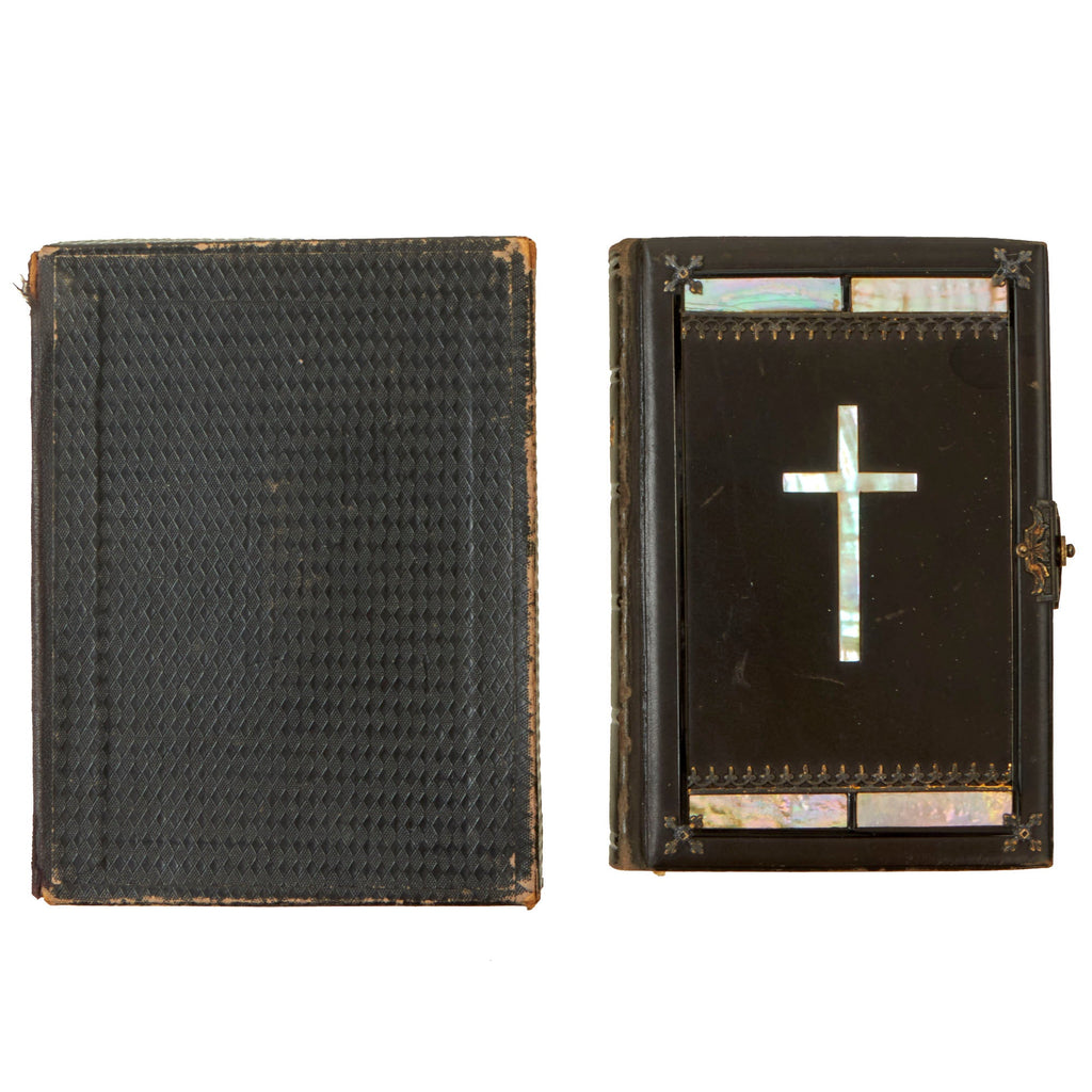 Original Imperial German WWI Era Mother-of-Pearl Inlaid Hymn Book in Original Box - Dated 1911 Original Items
