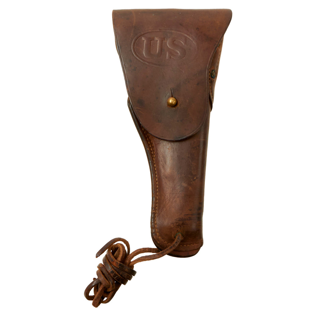 Original U.S. WWI 1917 Dated M-1916 Holster for M-1911 Pistol by Graton & Knight with Leg Tie Town Original Items