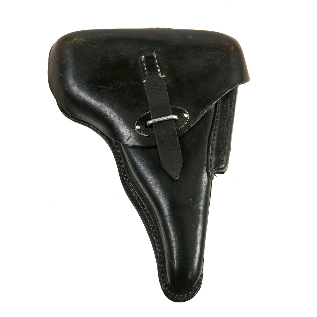 Original German WWII 1943 dated Walther P38 Black Hardshell Holster by Hans Römer Original Items