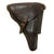 Original German WWI P08 Luger Black Leather Holster by Ludwig Matthias of Frankfurt with Depot Mark - Dated 1916 Original Items
