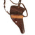 Original Switzerland Pre-WWII Era Swiss Customs Brown Leather Holster With Shoulder Strap For The Model 1882/29 Ordnance Revolver - Dated 1929 Original Items